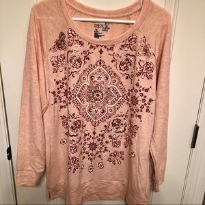 Oversized Patterned Top